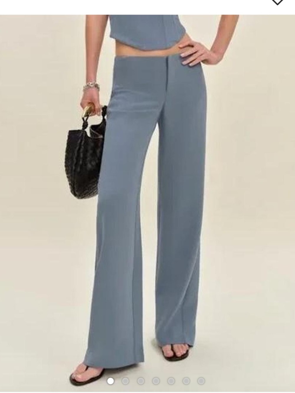 Reformation Vida low rise pants size 4 in Cornflower Blue